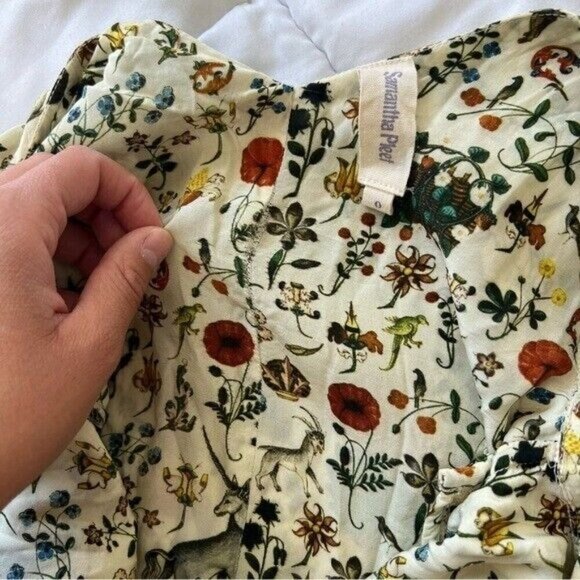 Samantha Pleet dress ivory illuminated unicorn print 0 - Picture 14 of 16